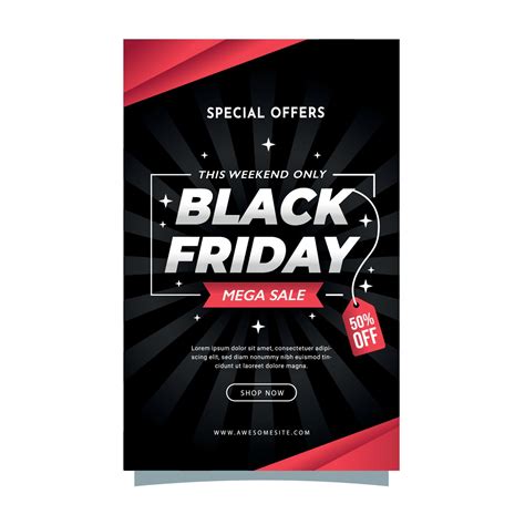 Black Friday Sale Poster Template 11839359 Vector Art at Vecteezy