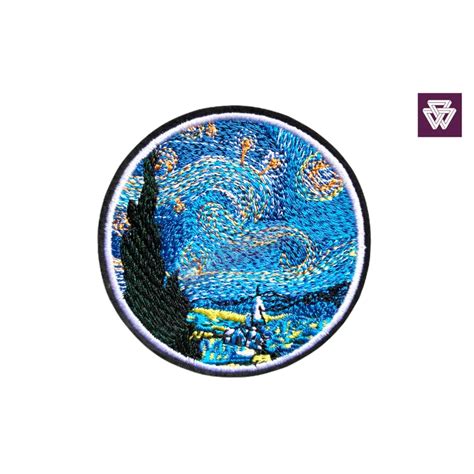 Van Gogh The Starry Night Embroidery Patch Iron On Zolastore