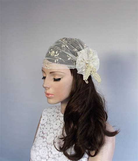 Juliet Cap Veil Bridal Fascinator Ivory Gold Unusual Etsy Bridal