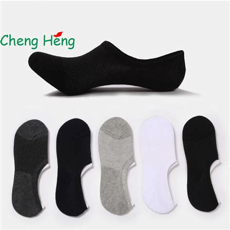 Chengheng 10 Pairs Bag Summer Men S Cotton Mesh Invisible Socks