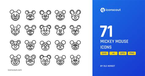 Mickey Mouse Icon Pack - 71 Free Download Miscellaneous Icons | IconScout