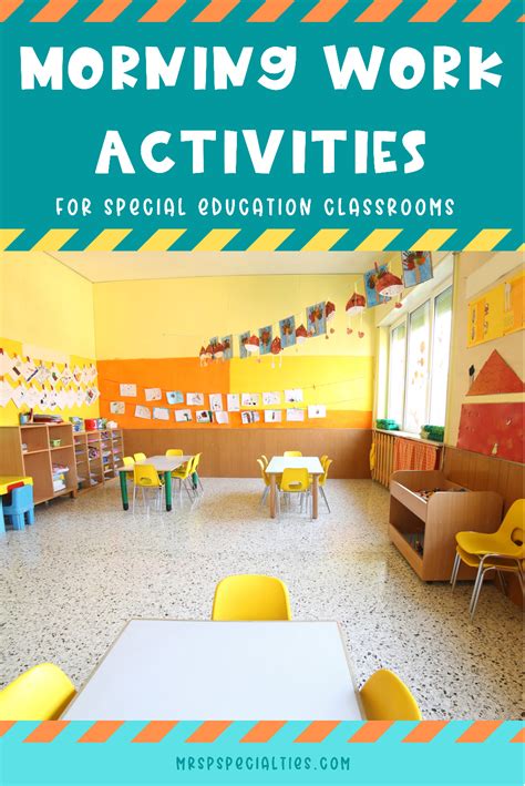 Morning Work Activities For Special Education Classrooms · Mrs Ps