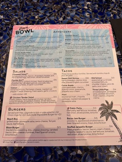 Beach Bowl Jacksonville Beach Menu Reviews Photos