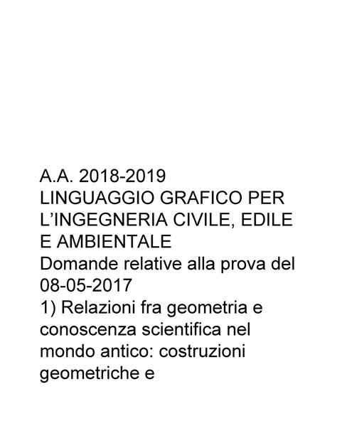 Esempio Prova Desame 8 Agosto 2019 Domande A 2018 2019 Linguaggio