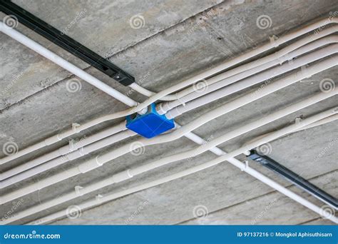 Electrical Conduit Connected To Junction Box For Connect Electrical ...