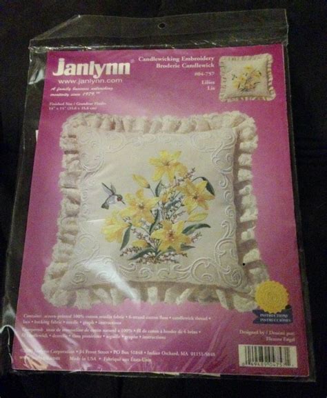 Janlynn Candlewicking Embroidery Kit Lilies #04-757 Pillow New In Package | eBay | Candlewicking ...