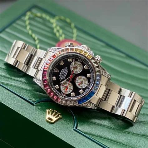 Digital Stainless Steel Rolex Watch, Model Name/Number: Silver Rainbow ...