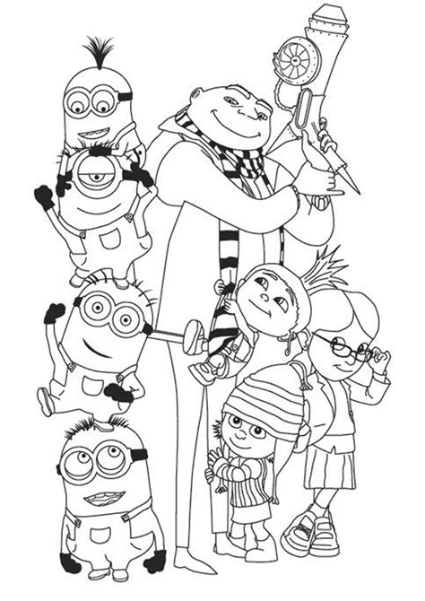 minion coloring pages printable 1