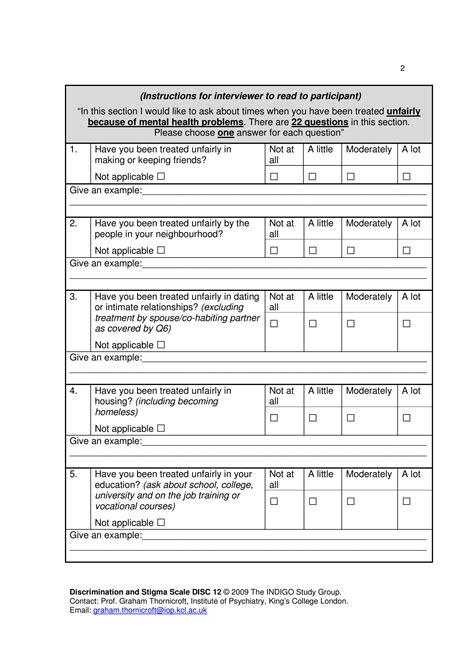 SOLUTION Discrimination And Stigma Scale Studypool