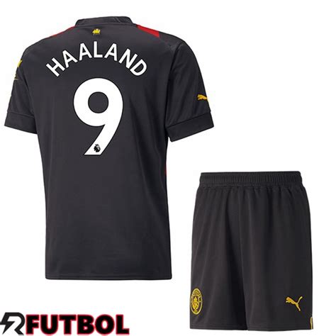 Nueva Segunda Camiseta Manchester City Erling Haaland Ninos Rojo