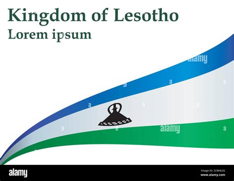 Bandera De Lesotho Reino De Lesotho Plantilla Para El Diseño De Premios Un Documento Oficial