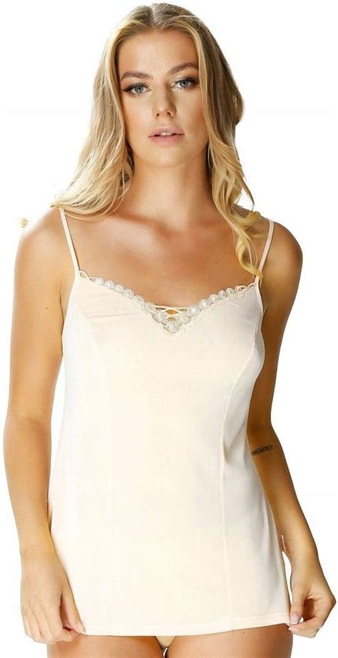 MEWA Lingerie Damska koszulka Nicole na ramiączkach Kolor Ecru Rozmiar Ceny i opinie