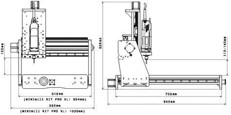 Minimill Pro Abmessungen Corrected Qbot Minimill Desktop Cnc Router