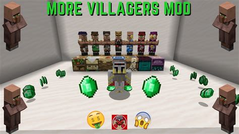 Mod Showcase 47 More Villagers Mod Minecraft 1165 Youtube