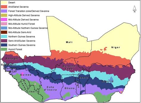 Map Of Study Area Showing Agroecological Zones Of West Africa Source