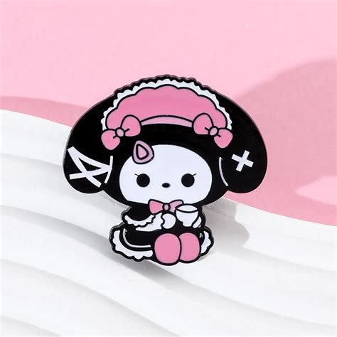 Onegai My Melody Cheeky Kuromi Enamel Pin Distinct Pins