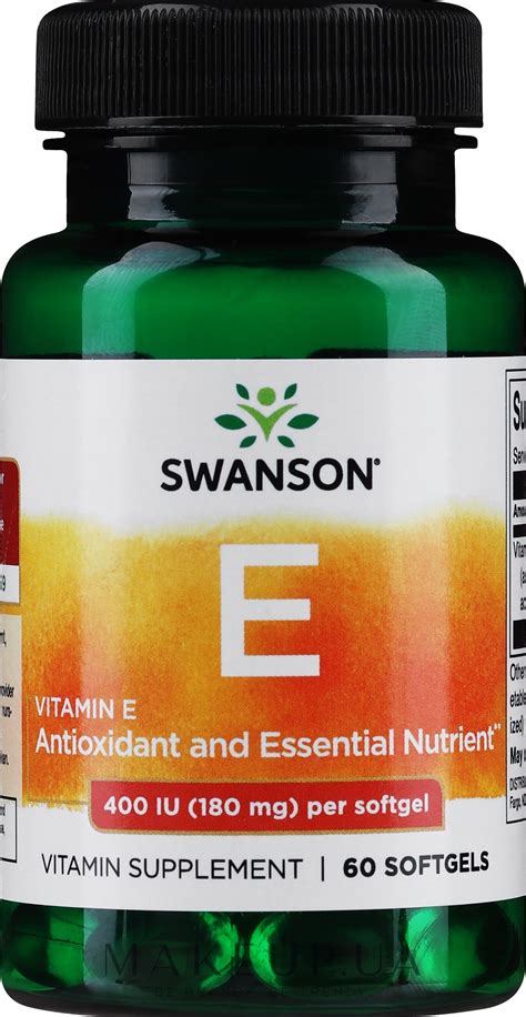 Пищевая добавка "Витамин Е" - Swanson Vitamin E 400 IU: купить по ...
