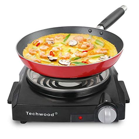Techwood W Portable Electric Coil Hot Plate Single Burner For Cooking Countertop Cooktop