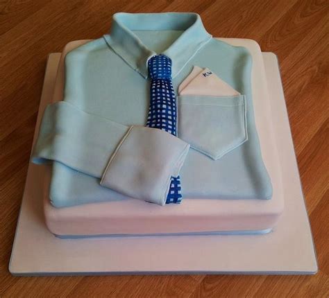 Blue Shirt Decorated Cake By Sarah Poole Cakesdecor