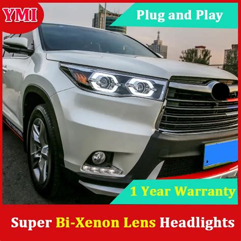 Ymi Head Lamp Case For Toyota Highlander Headlights Led Drl