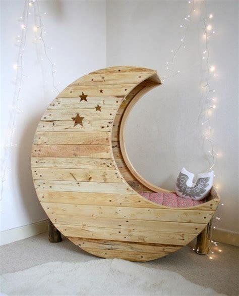 Diy Krybbe Vugge Moon Crib Eco Deco Wooden Spools Wire Spool My