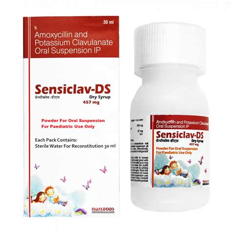 Sensiclav DS Infection Dry Syrup 457 Mg Price From Rs 75 60 Unit