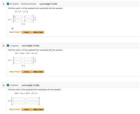 Solved 0 1 Points Larlinalg8 7 4 033 Previous Answers 4
