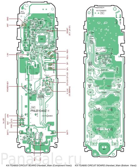 Плата управления для трубки KX-TGA800RU радиотелефона Panasonic для ...