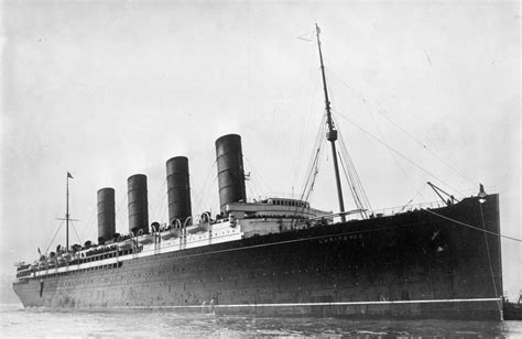 British Ocean Liner Rms Lusitania Loc Peace History