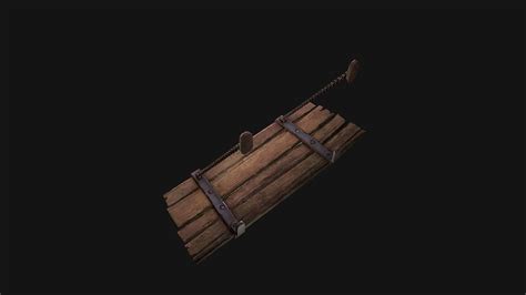 Medieval Prison Bed - 3D Model by Dereza