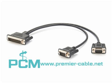 DB44 to Serial DB9 2 Way Splitter Cable-Premier Cable - A Cable ...