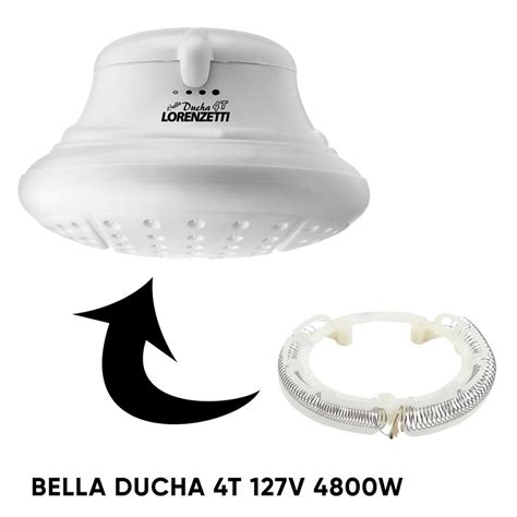 Resistência Lorenzetti Chuveiro Bella Ducha 4T 127v 4800W Broketto