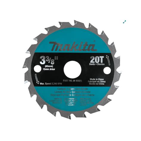 DISCO SIERRA CIRCULAR 3 3 8 PULG 20T MAKITA A95021