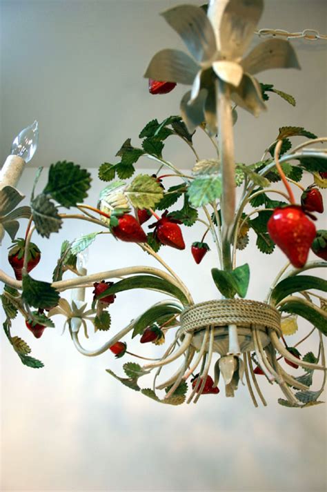 Italian Tole Chandelier Strawberry Chandelier Etsy