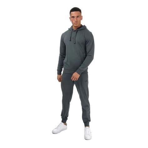 Emporio Armani Ea7 Cotton Overhead Graphic Logo Grey Tracksuit