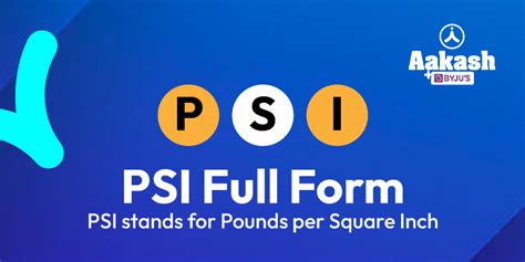 PSI Full Form PSI Stands For Pounds Per Square Inch