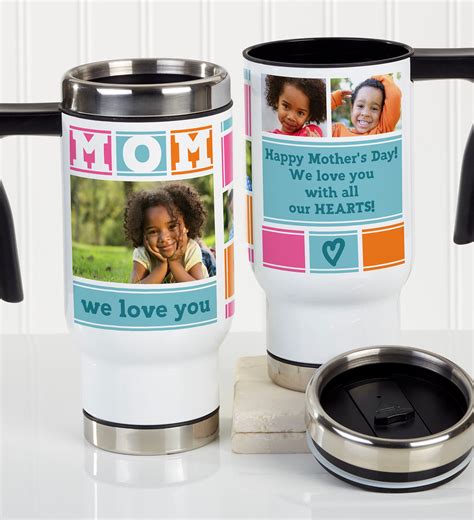 Mom Photo Collage Personalized 14 Oz Commuter Travel Mug