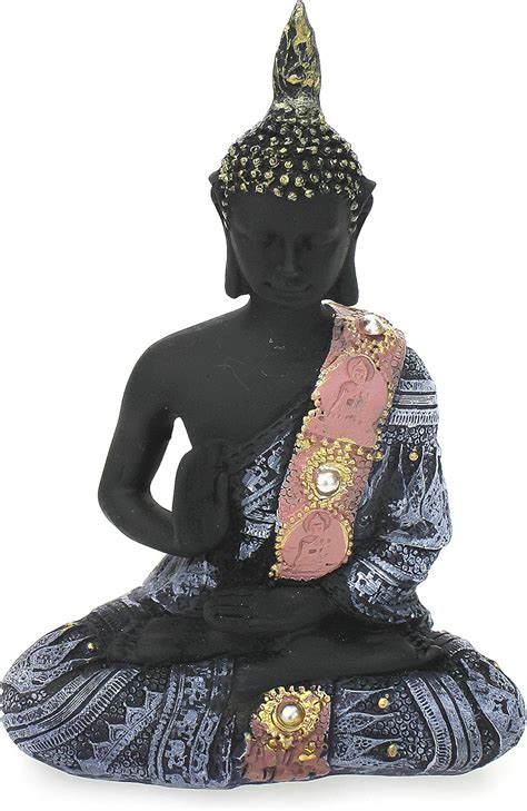 Amazon De Tempelwelt Deko Figur Buddha Statue Amoghasiddhi Sitzend