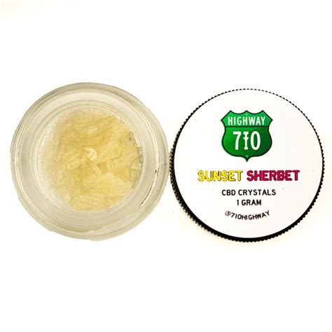 Sunset Sherbet Cbd Terp Crystals Highway 710 Cbd