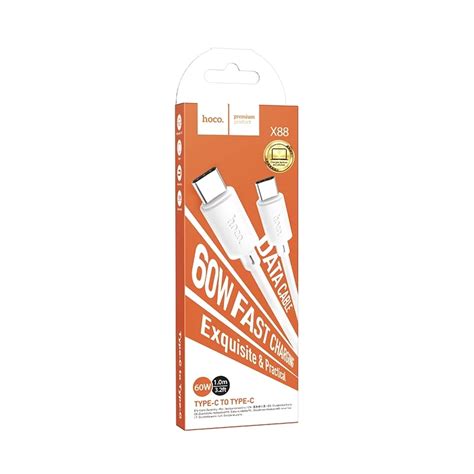 HOCO X88 Type-C 3.0A PD Charging Data Cable - White