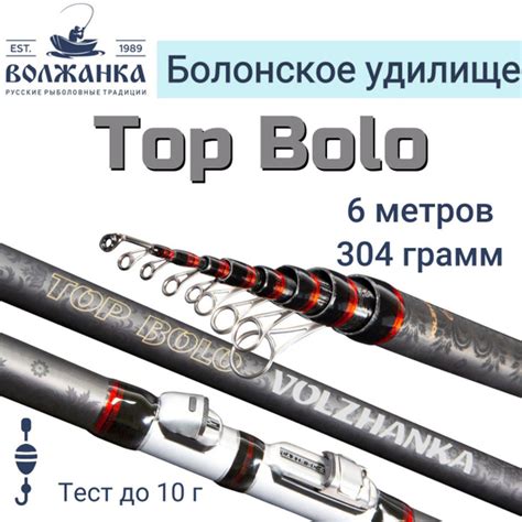 Удилище Волжанка с кольцами болонское Top Bolo купить по выгодным ценам ...