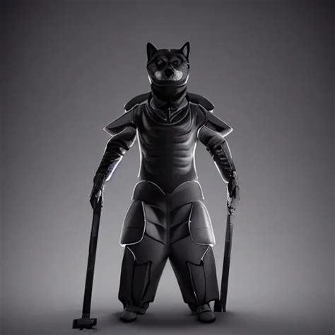 Black Armor Anthropomorphic Shiba Inu Shiba Inu Stable Diffusion