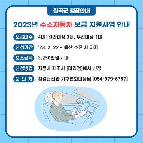 2023년 수소 And 전기자동차 보급 지원사업 안내 경상북도 칠곡군 웰로