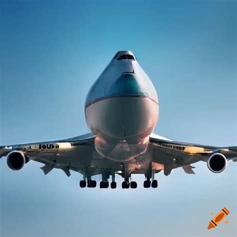 Boeing 747 landing at airport on Craiyon