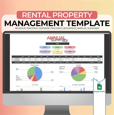 Rental Property Management Spreadsheet Airbnb Revenue & - Etsy