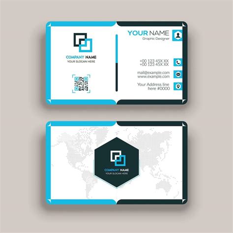 Modern Clean Fresh Professional Round Corner Business Card Template