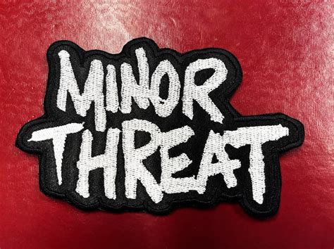 MINOR THREAT Embroidered Patch Hardcore U S A 4406 Metal Devastation