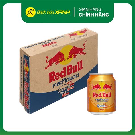 Thùng 24 lon nước tăng lực Redbull Thái kẽm và vitamin 250ml Bách Hóa ...