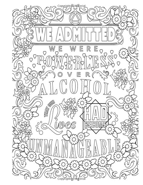 Addiction Recovery Free Printable Recovery Coloring Pages Printable