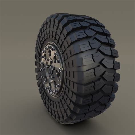 Tibus Offroad Wheel W Maxxis Trepador Tire 3d Model Cgtrader